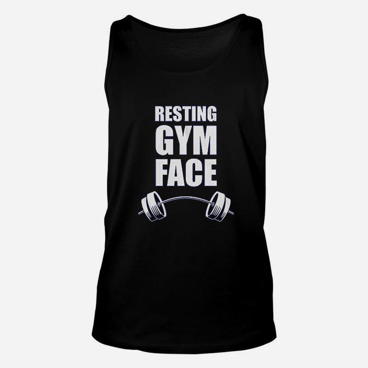 Resting Gym Face Unisex Tank Top