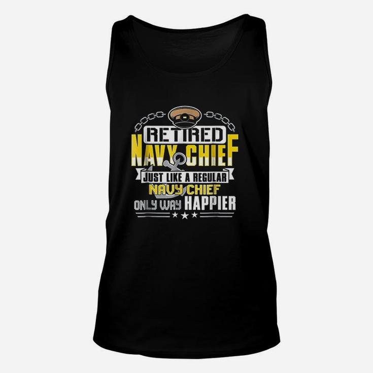 Retired Navy Chief Only Way Happier Unisex Tank Top