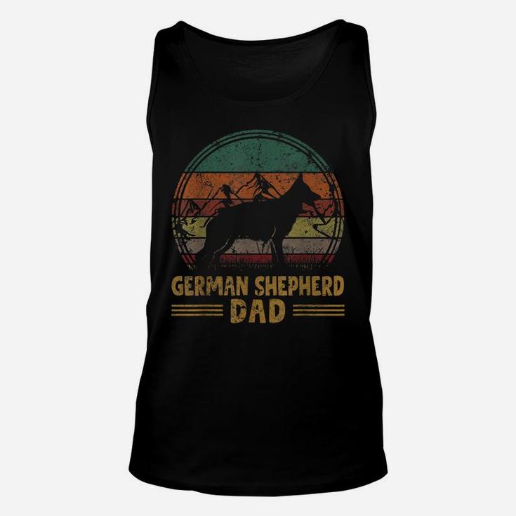 Retro Dog Dad Fathers Day Best German Shepherd Dad Ever Unisex Tank Top