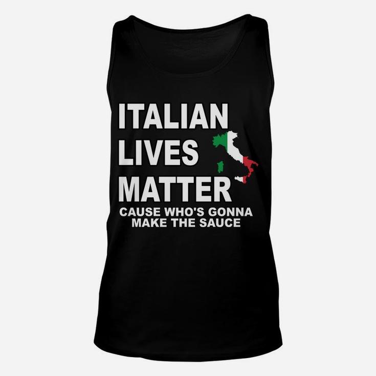 Retro Italian Lives Matter Shirt Retro Italy Flag Pride Unisex Tank Top
