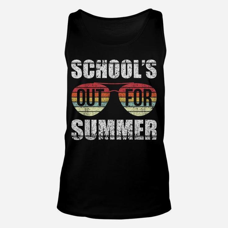 Retro Last Day Of School Schools Out For Summer Teacher Gift Unisex Tank Top