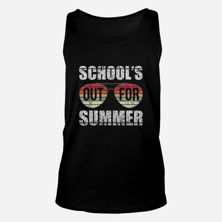 Retro Last Day Of School Schools  Out For Summer Teacher Gift Unisex Tank Top