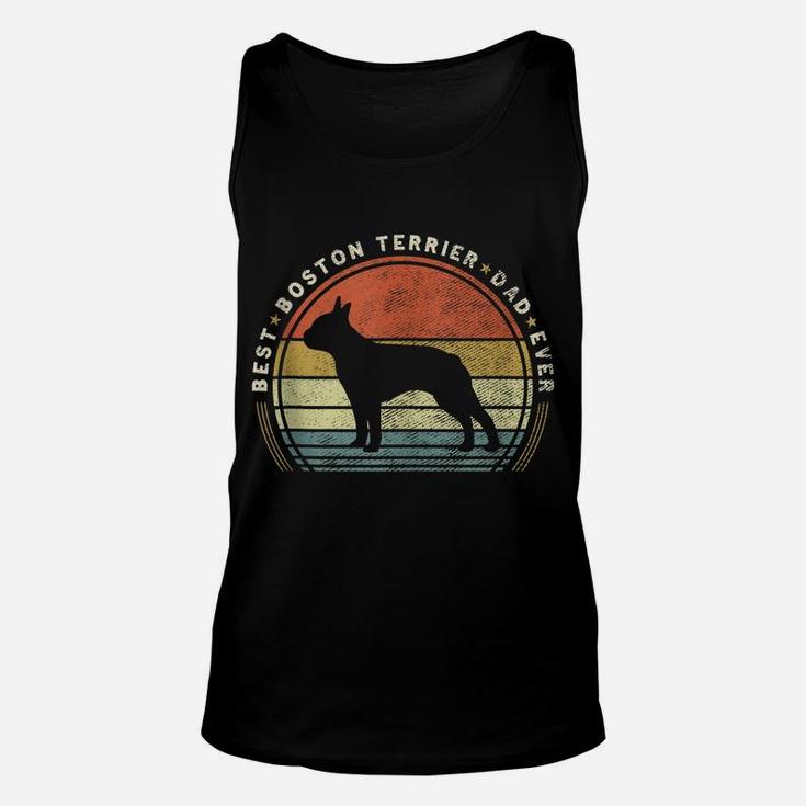 Retro Vintage Best Boston Terrier Dad Ever Father Day Unisex Tank Top