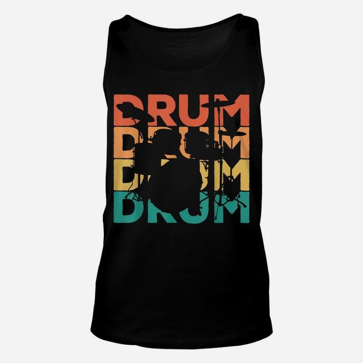 Retro Vintage Drumming Gift For Drummers Unisex Tank Top