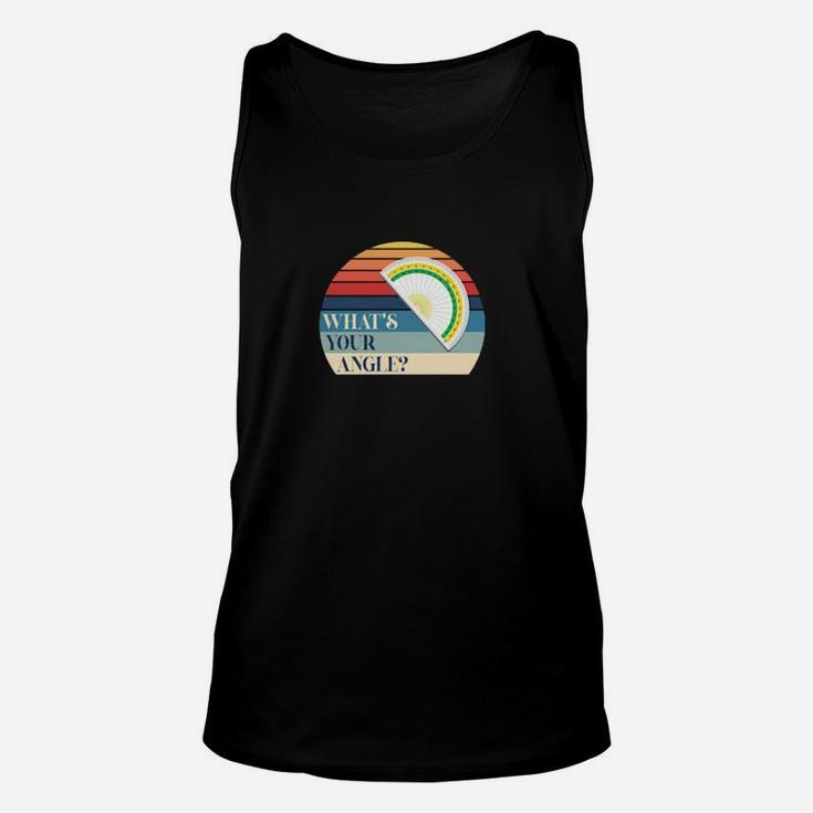 Retro  What's Your Angle  Protractor Unisex Tank Top