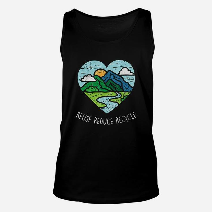 Reuse Reduce Recycle Earth Day Environmentalist Gift Unisex Tank Top