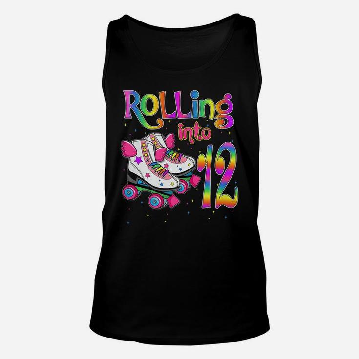 Rolling Into 12 Years Lets Roll I'm Turning 12 Roller Skate Unisex Tank Top
