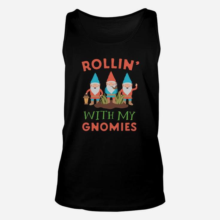 Rolling With My Gnomies Gnome Gardener Long Sleeve Shirt Unisex Tank Top