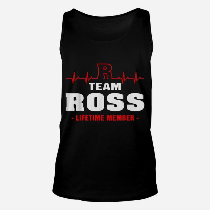 Ross Surname Proud Family Team Ross Lifetime Member Unisex Tank Top