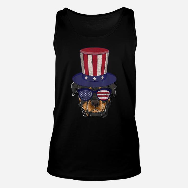 Rottweiler Patriotic Dog Mom & Dad Shirts, 4Th Of July Usa Unisex Tank Top