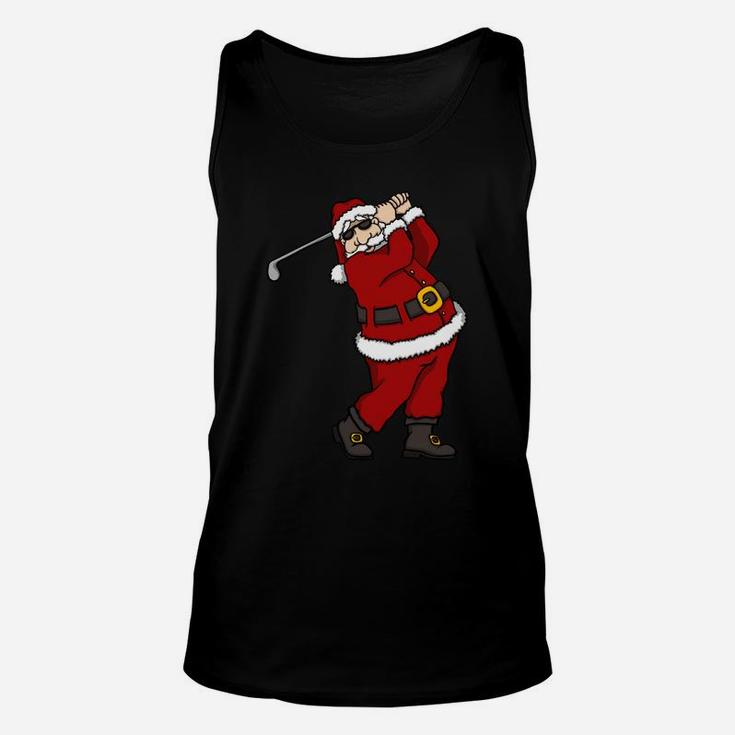 Santa Golf Lovers Merry Christmas Novelty Sweatshirt Unisex Tank Top