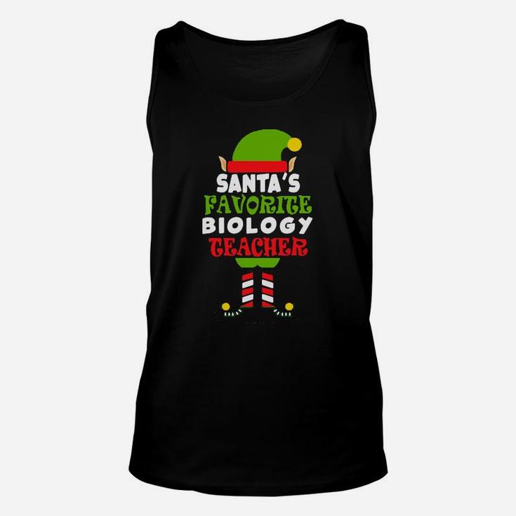 Santa's Favorite Biology Teacher Unisex Tank Top