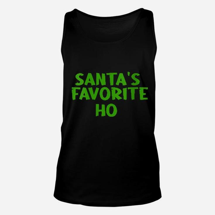 Santa's Favorite Ho Couples Pajama Unisex Tank Top