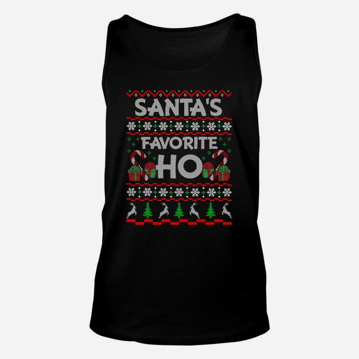 Santa's Favorite Ho Shirt Xmas Ugly Christmas Sweater Sweatshirt Unisex Tank Top