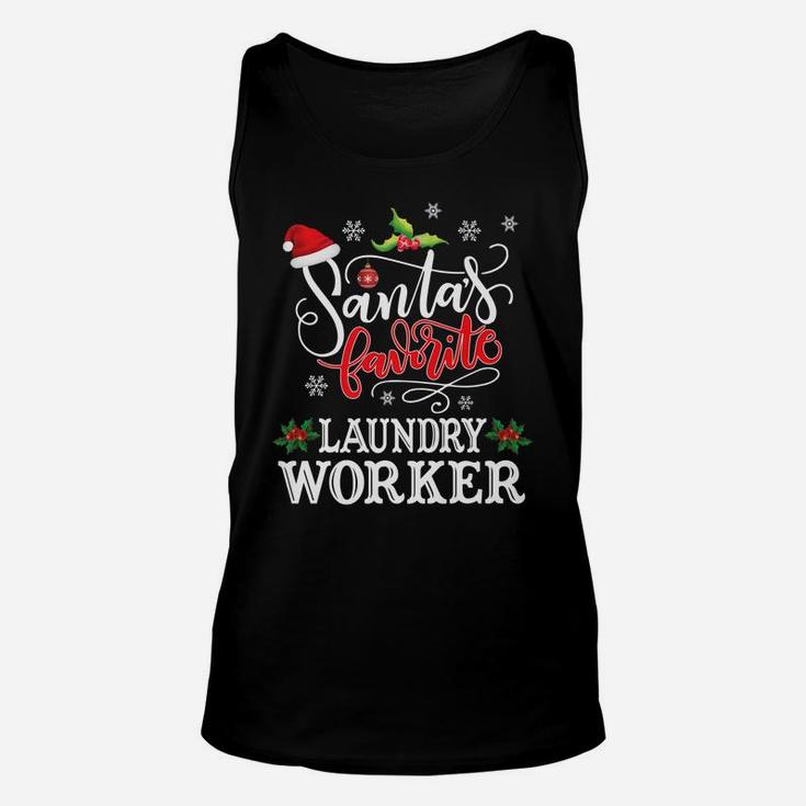 Santa's Favorite Laundry Worker Christmas Party Gift Xmas Unisex Tank Top