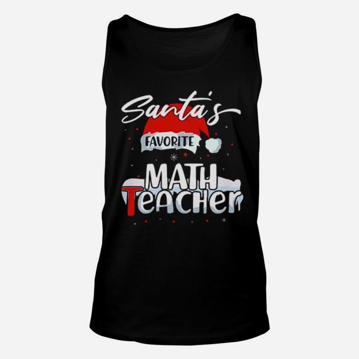Santas Favorite Math Teacher Unisex Tank Top