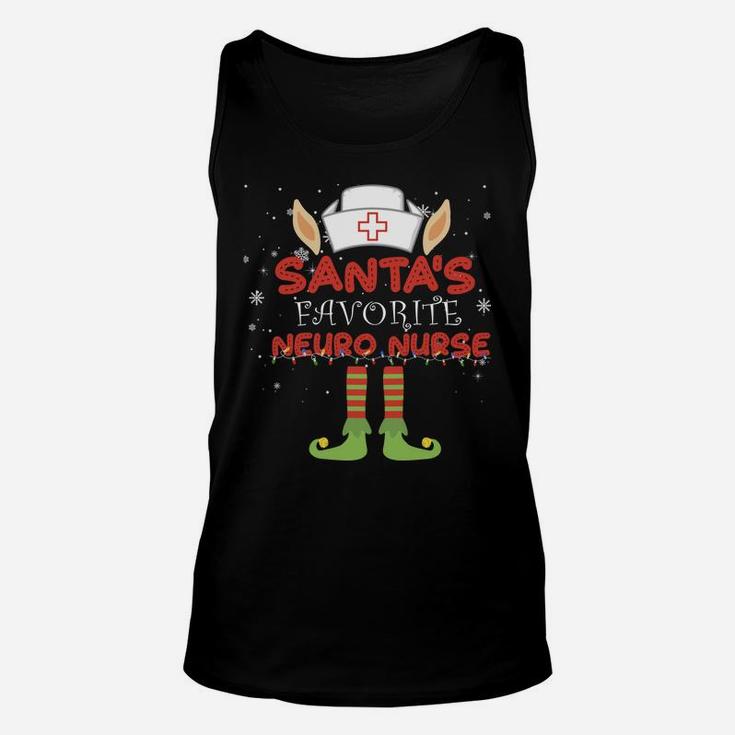 Santa's Favorite Neuro Nurse Christmas Costume Xmas Unisex Tank Top
