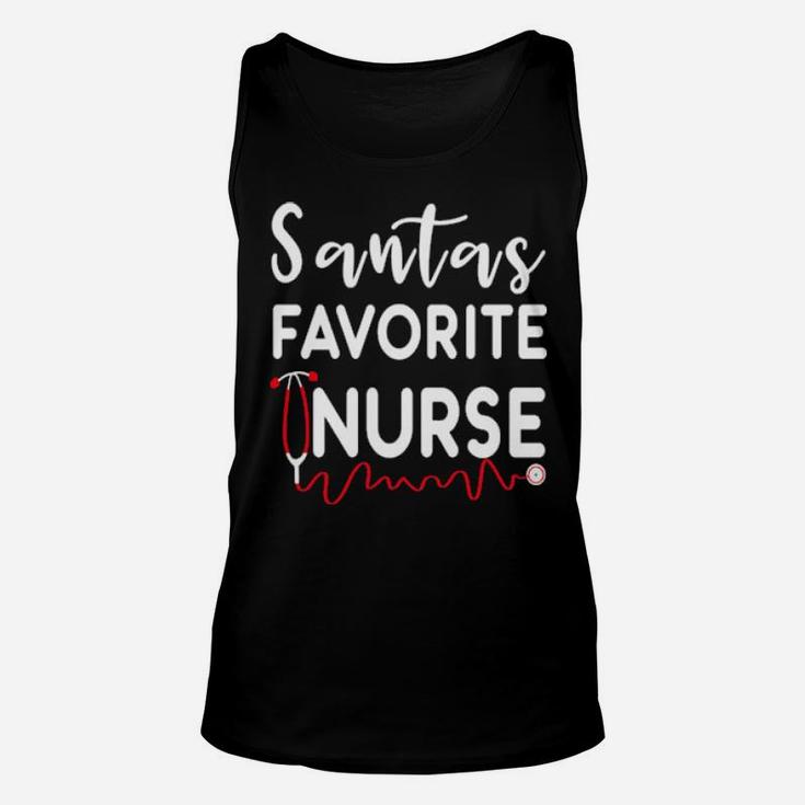Santas Favorite Nurse Christma Santa Nurse Xmas Nursing Gift Unisex Tank Top
