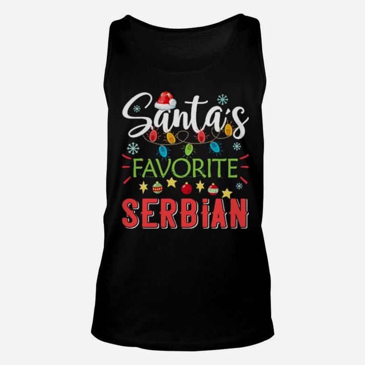 Santa's Favorite Serbian Unisex Tank Top
