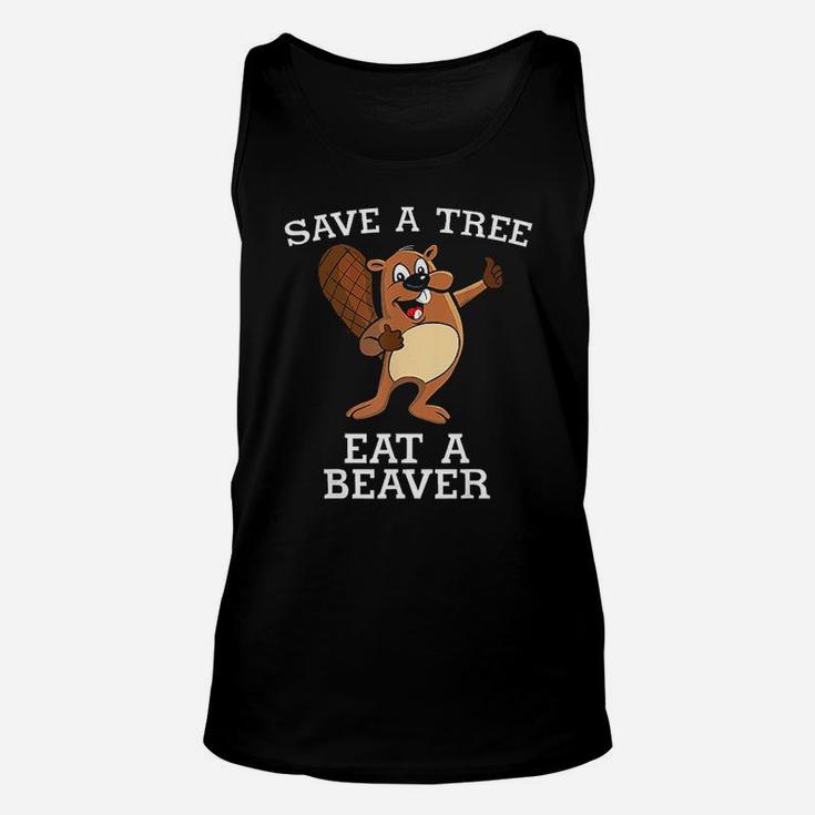 Save A Tree Eat A Beaver Otter Unisex Tank Top