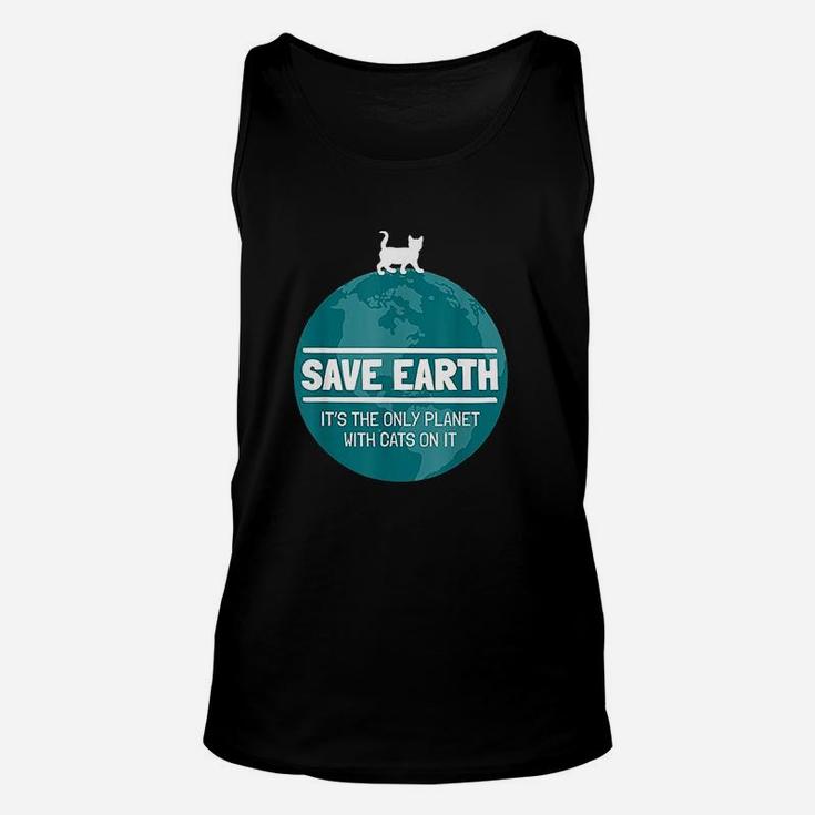 Save Earth Funny Cat Unisex Tank Top