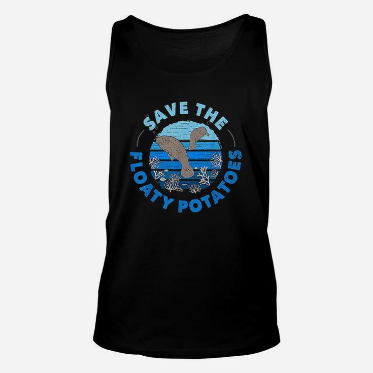 Save The Floaty Potatoes Distressed Manatee Unisex Tank Top