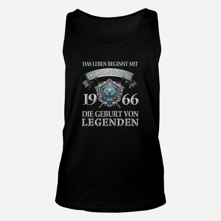 Schwarzes Herren Unisex TankTop 1966 Geburt von Legenden Aufdruck, Retro Design