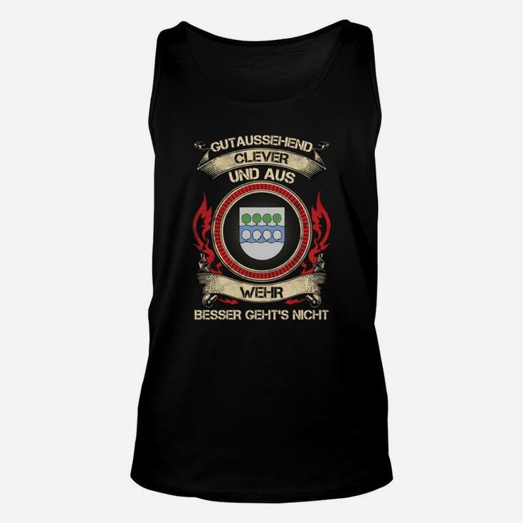 Schwarzes Herren Unisex TankTop: Gut Aussehend, Clever, Wehr - Einzigartiges Design