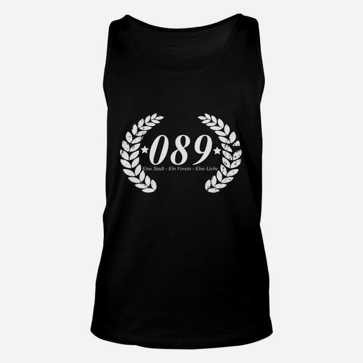 Schwarzes Unisex TankTop mit Lorbeerkranz & 089, Urban Style für Herren