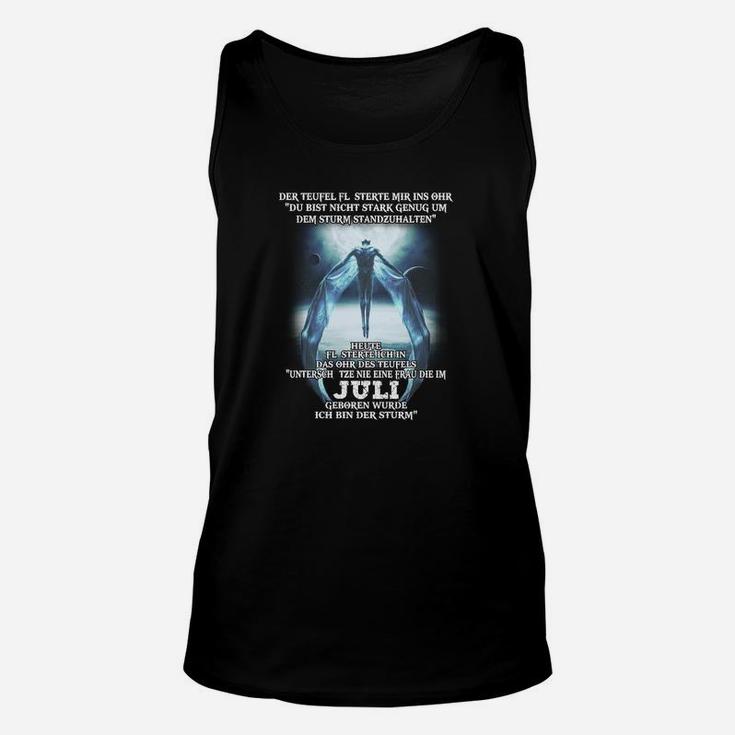 Schwarzes Unisex TankTop mit Sci-Fi-Engel-Design, Inspirierender Spruch Tee