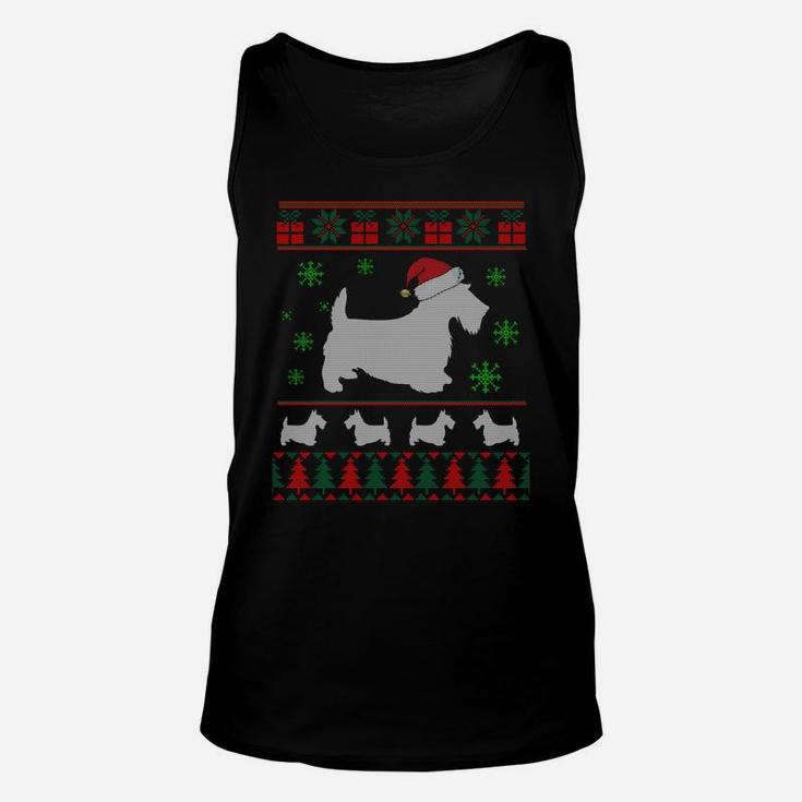 Scottie Dog Ugly Christmas Sweater Gift For Dog Lovers Sweatshirt Unisex Tank Top