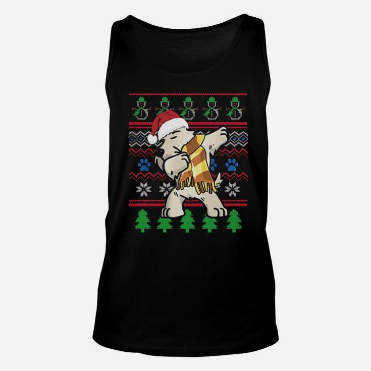 Scottish Terrier Dabbing Ugly Sweater Style Xmas Unisex Tank Top