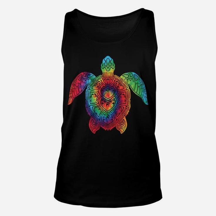 Sea Turtle Ocean Tie Dye Rainbow Hippie Costume Hippy Gift Unisex Tank Top