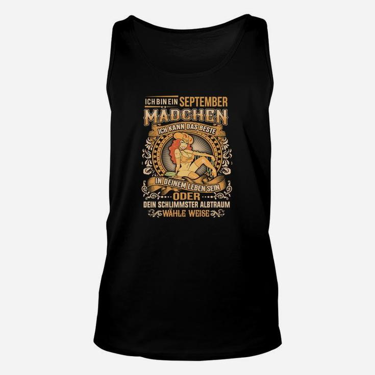 September Mädchen Damen Unisex TankTop, Sternzeichen & Geburtstags Design