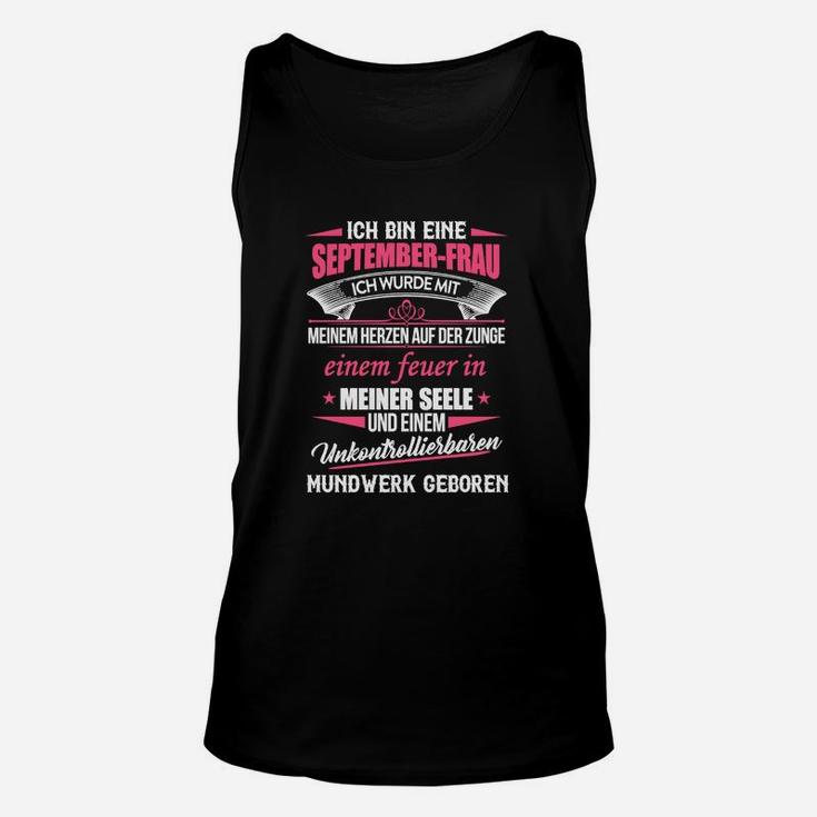 Septemberfrau Stolz Geburtstags-Unisex TankTop mit Motto