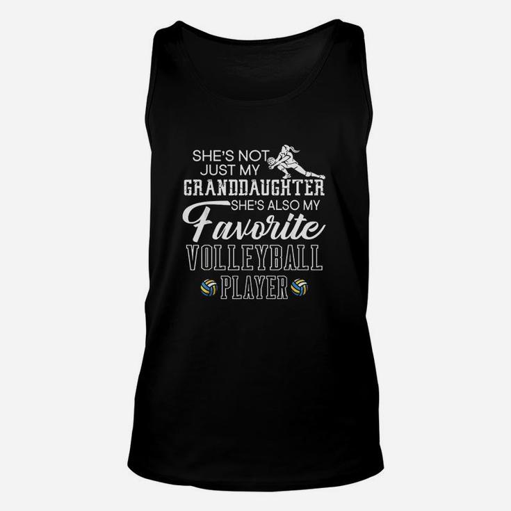 She Is Not Just My Granddaughter Favorite Volleyball Player Unisex Tank Top