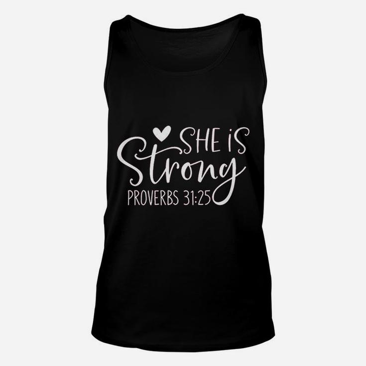 She Is Strong Unisex Tank Top