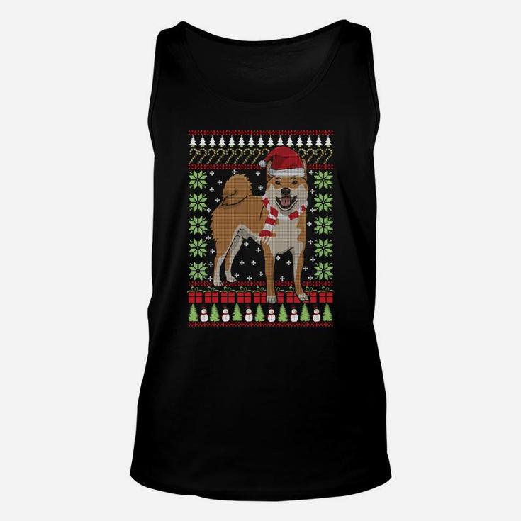 Shiba Inu Ugly Christmas Funny Holiday Dog Lover Xmas Gift Sweatshirt Unisex Tank Top