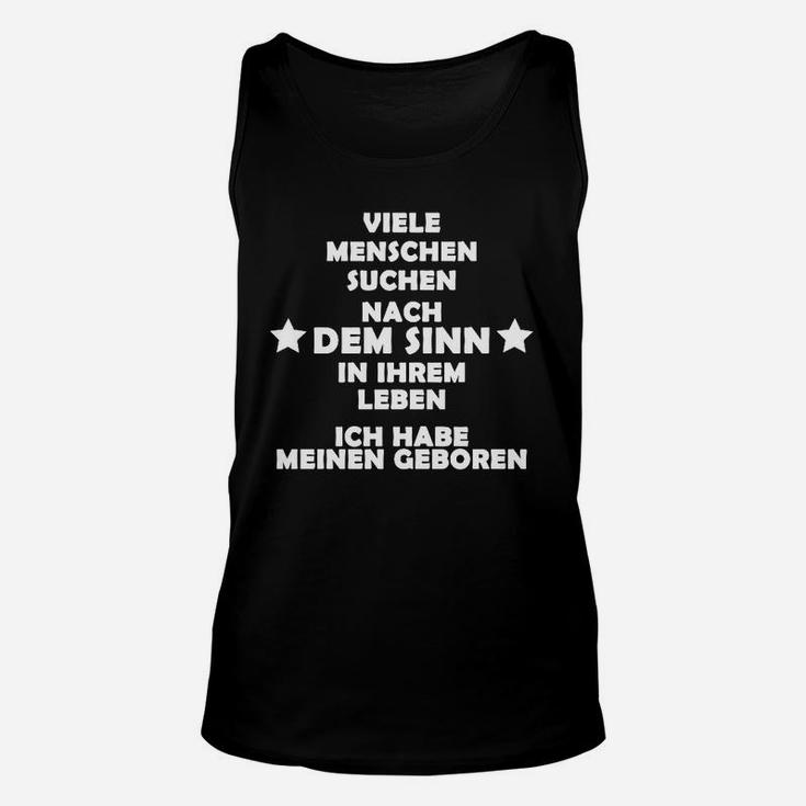 Sinn des Lebens Statement Unisex TankTop in Schwarz, Philosophisches Tee