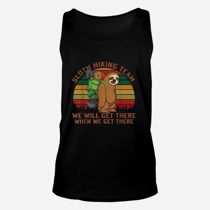 Sloth Hiking Team We Will Get There When We Get There Unisex Tank Top