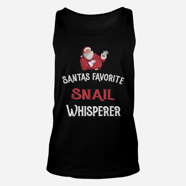 Snail Santas Favorite Snail Whisperer Unisex Tank Top