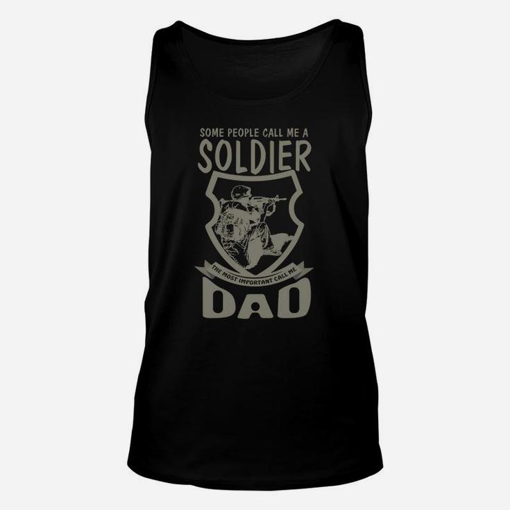 Soldaten-Vater Stolz Unisex TankTop, Bevorzuge den Titel Papa