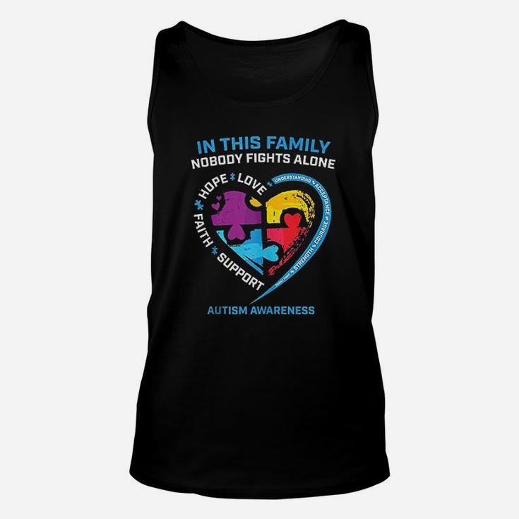 Son Daughter Mom Dad Family I Wear Blue Awareness Unisex Tank Top