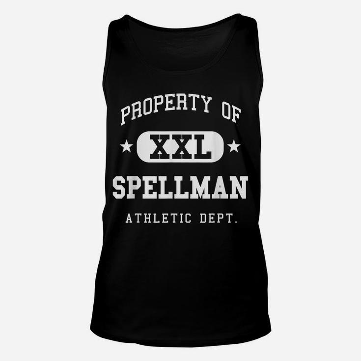 Spellman Name Vintage Retro School Sport Funny Unisex Tank Top