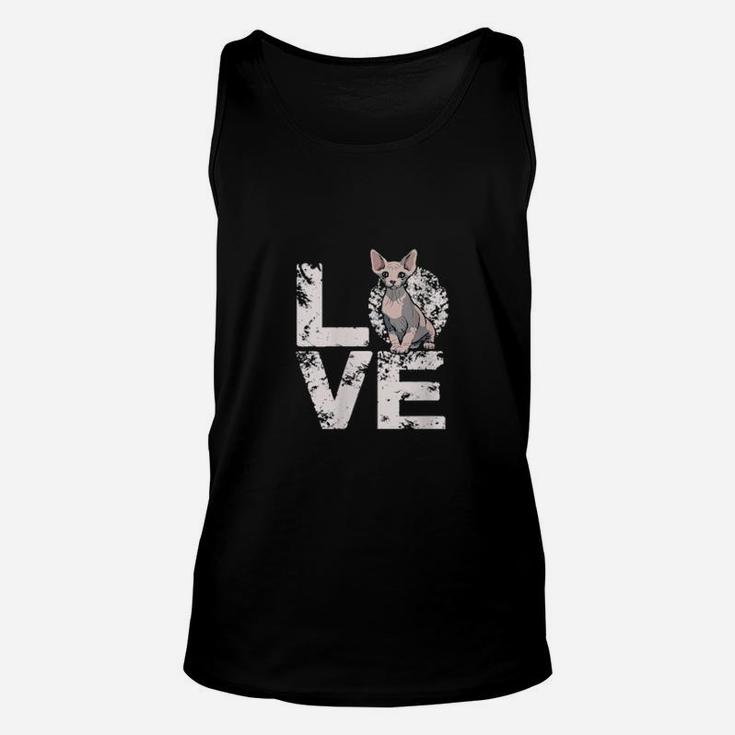 Sphynx Cat Hairless Cats Owner Valentines Day Unisex Tank Top