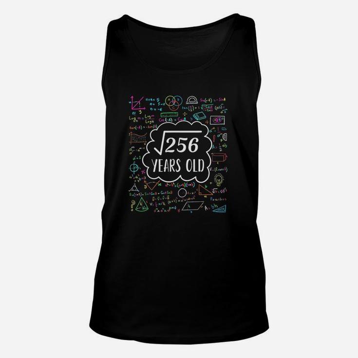 Square Root Of 256 16Th Birthday For 16 Years Old Unisex Tank Top