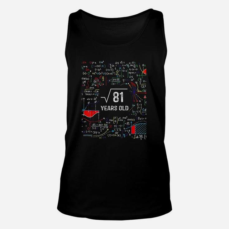 Square Root Of 81 9Th Birthday 9 Years Old Unisex Tank Top