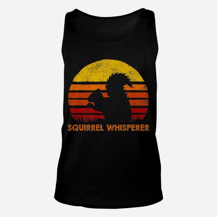 Squirrel Whisperer Retro Sunset Silhouette Vintage Safari Unisex Tank Top