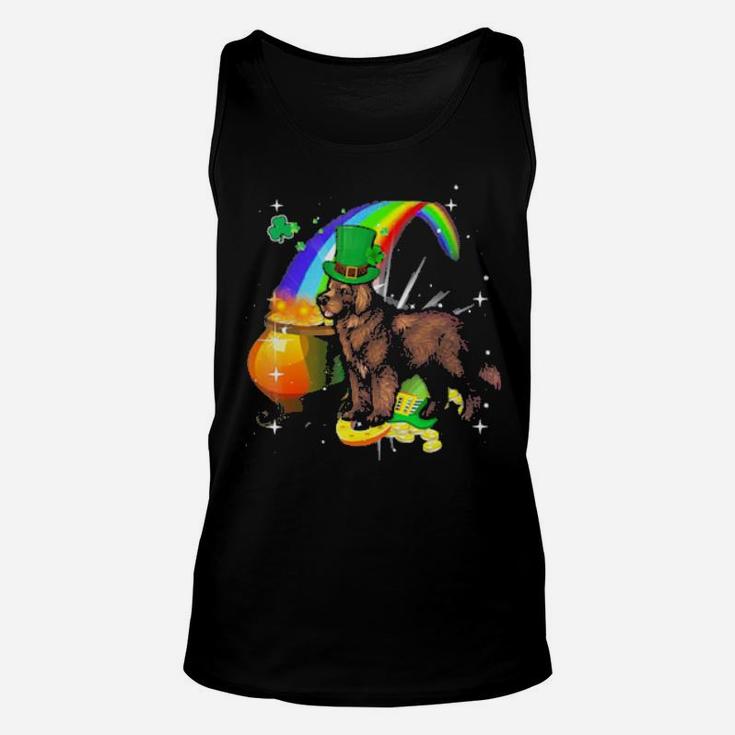 St Patricks Day Newfoundland Dog Irish Unisex Tank Top