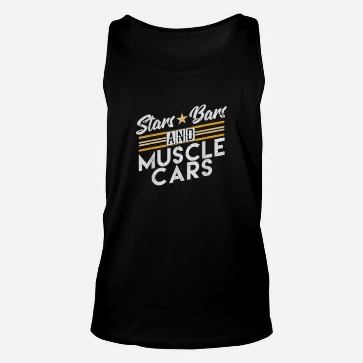 Stars Bars And Muscle Cars Enthusiast Mechanic Muscle Car Unisex Tank Top